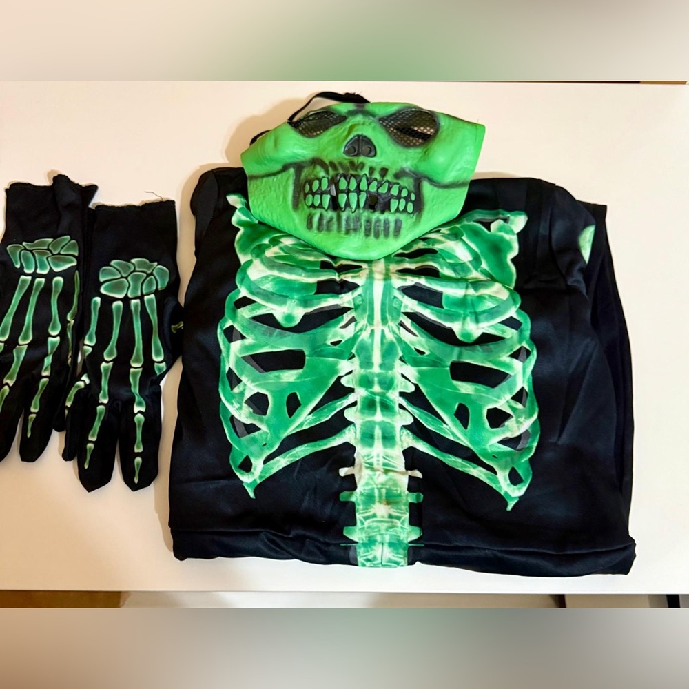 Kids Glow-in-the-Dark Skeleton Costume - Picture 2 of 6